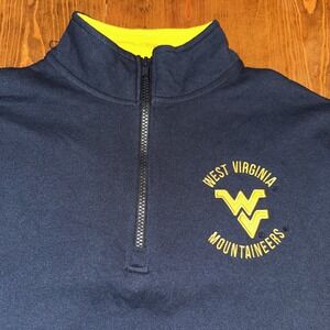 West Virginia Mountaineers Colosseum Pullover Jacket Mens Sz S WVU Football Golf